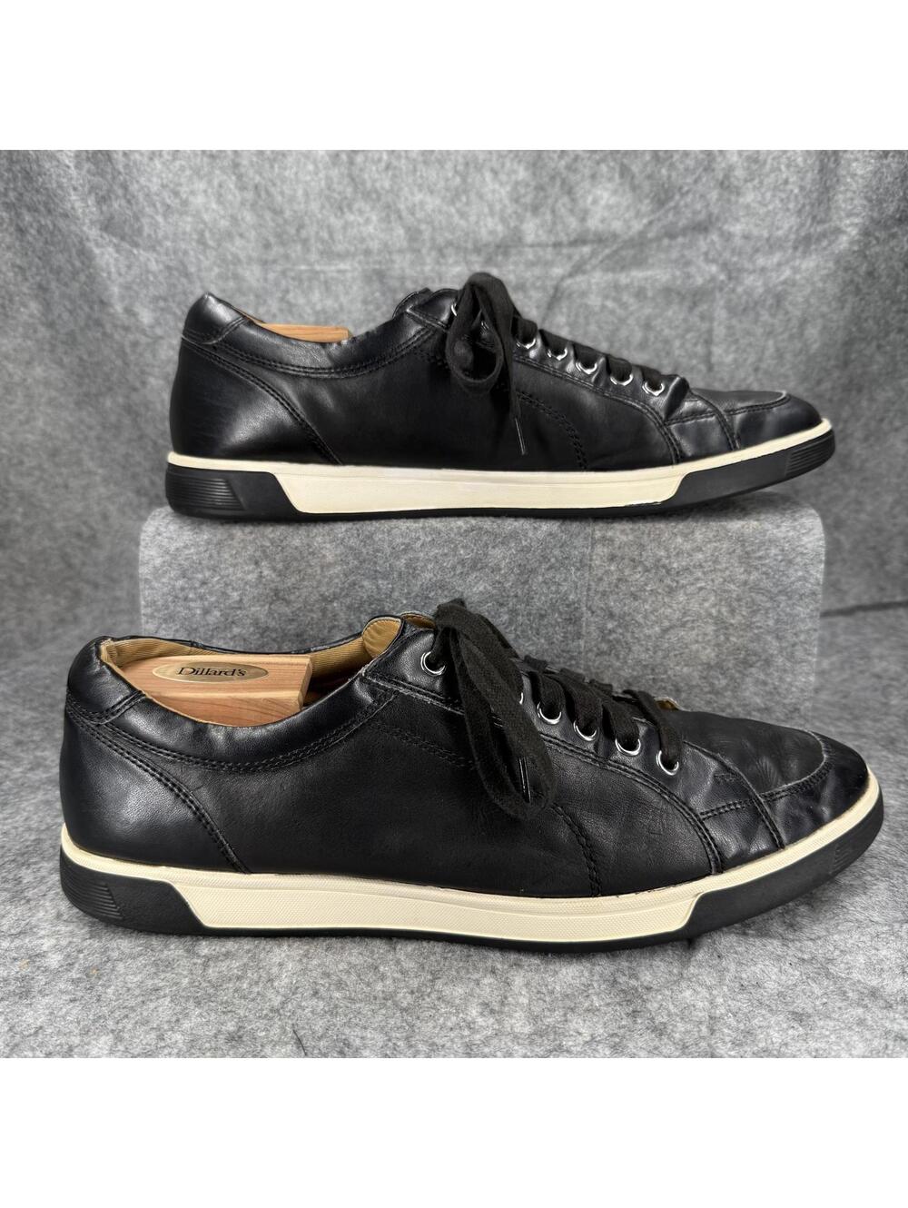 Cole Haan Vartan Sport Oxford Low Top Sneakers Shoes Black Leather Canvas 12M